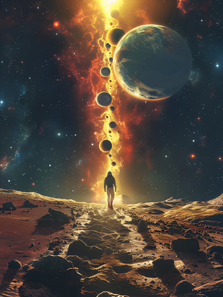 Man Walking In Space