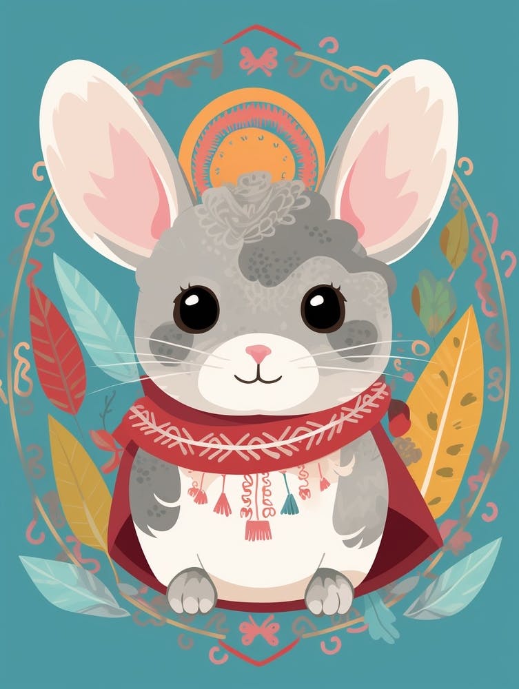Baby Animal Illustration  Chinchilla 3