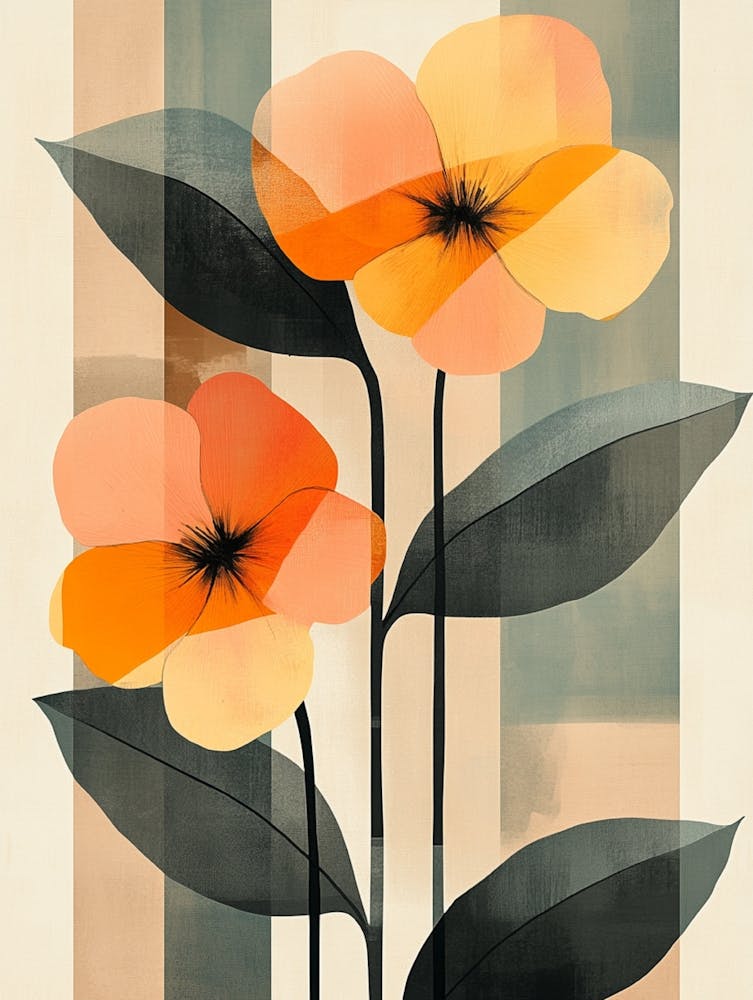 Orange Blumen 3