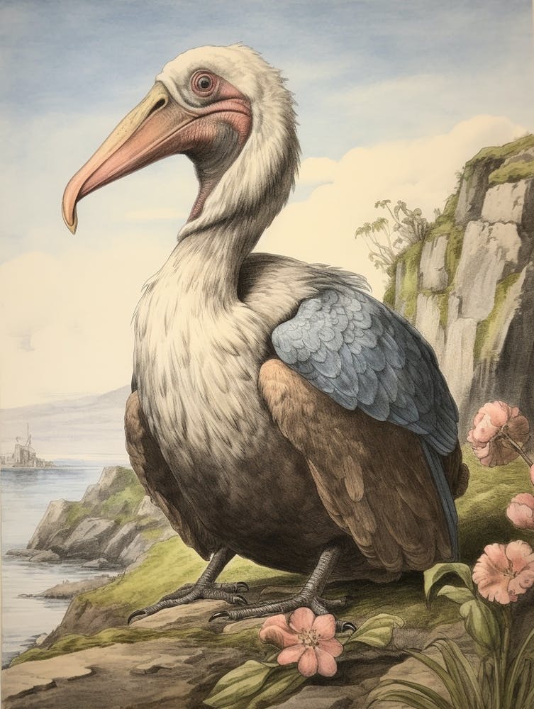 Storybook Animal Watercolour Pelican
