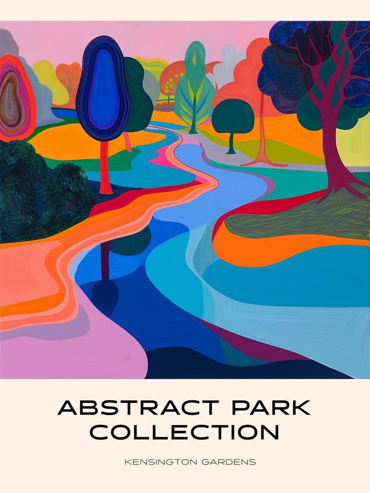 Abstract Park Collection Poster Kensington Gardens London 2