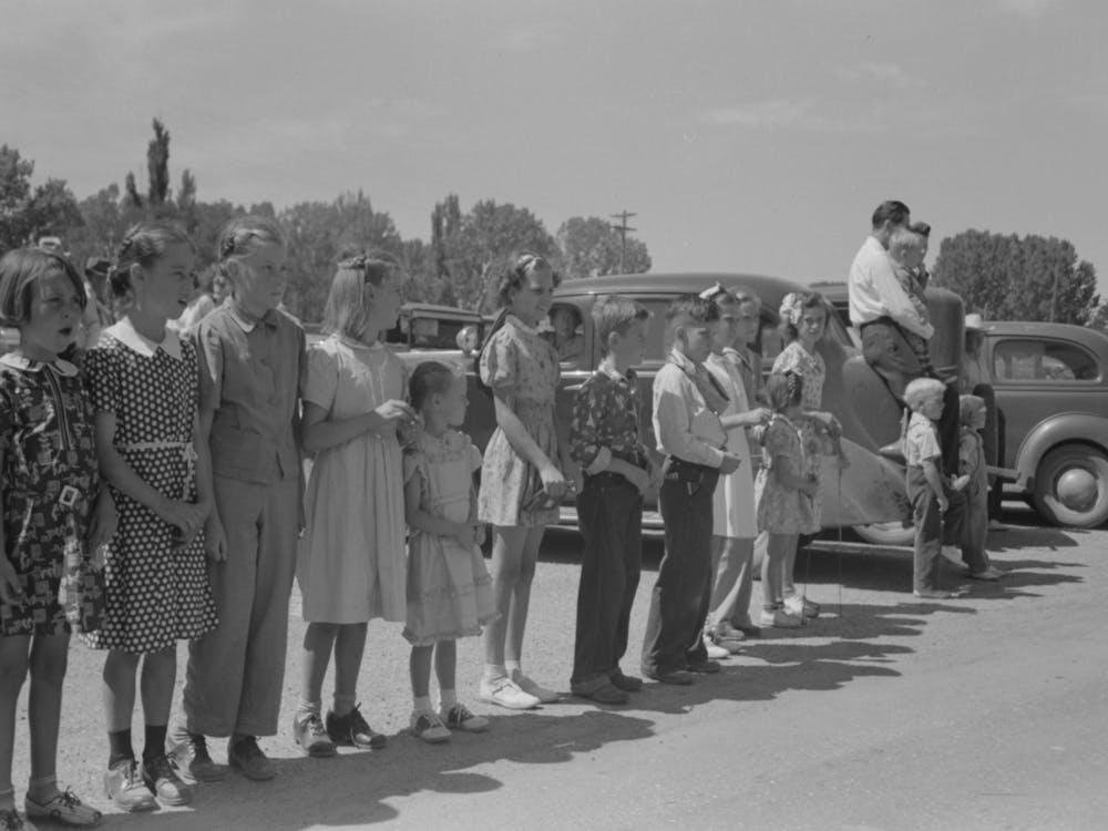 Watching The Parade On The Fourth Of July At Vale, Oregon By Russell Lee