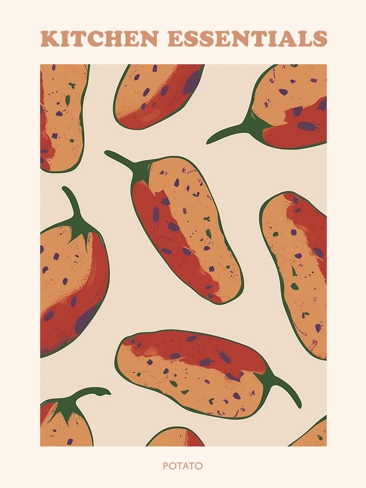 Potato Pattern Illustration Poster 2