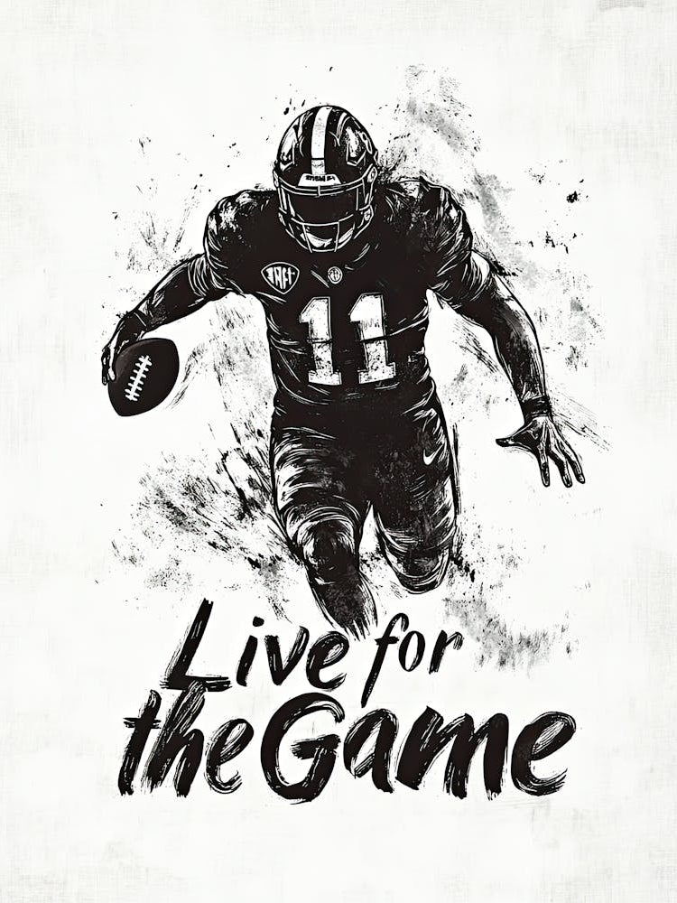 Live For The Game, Football Poster 6