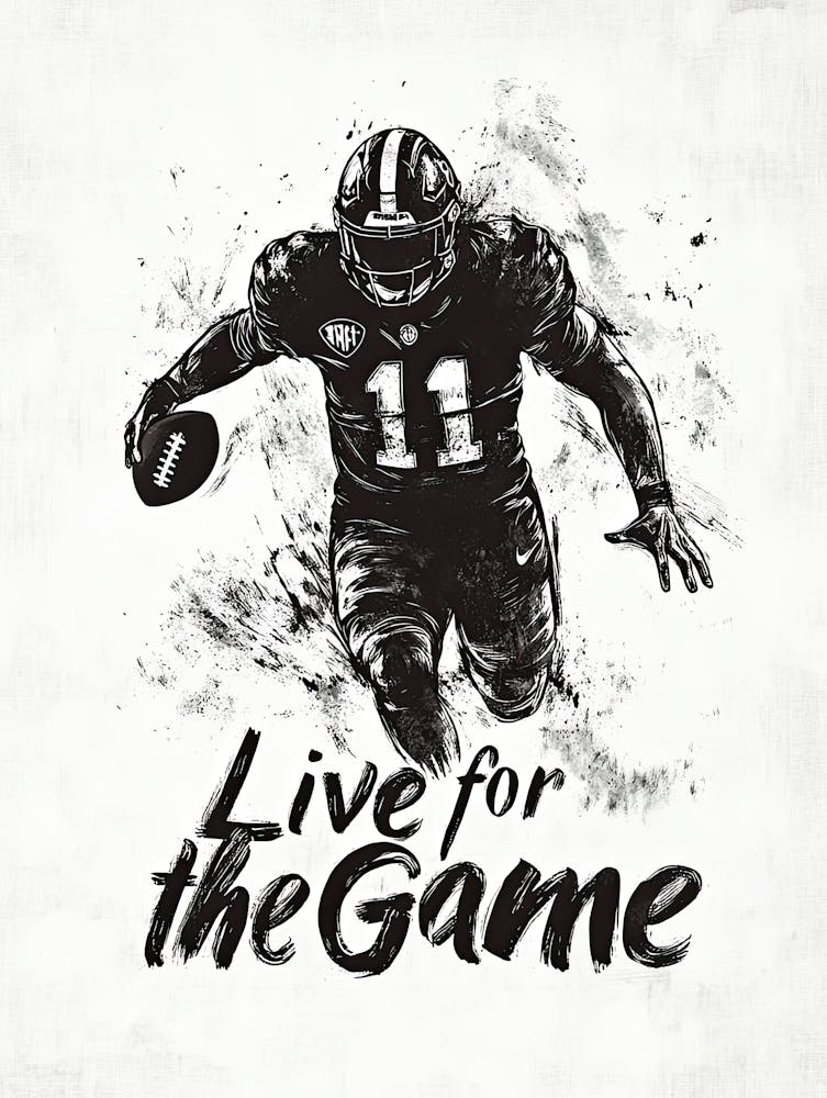 Live For The Game, Football Poster 6