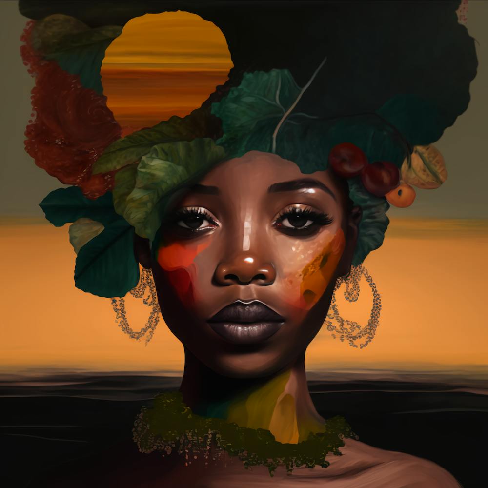 African Woman With Afro