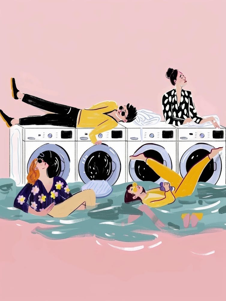 People In The Laundry Room