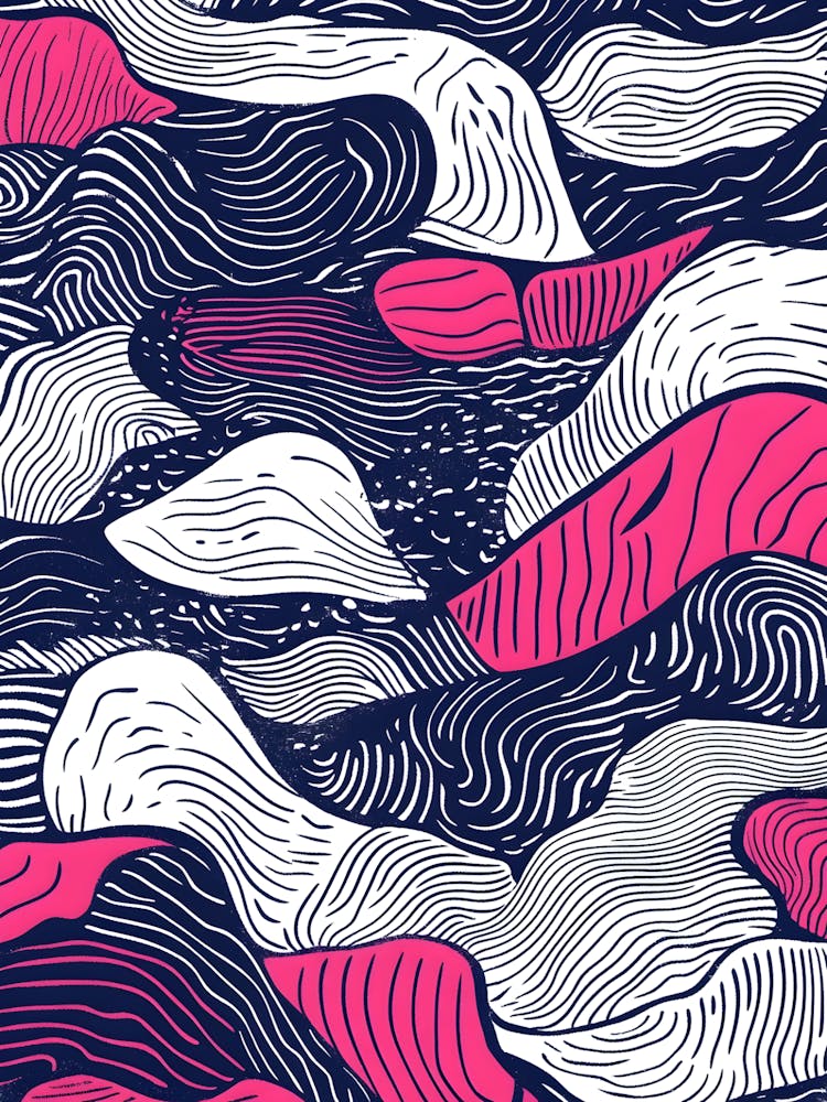 Seamless Pattern With Waves
