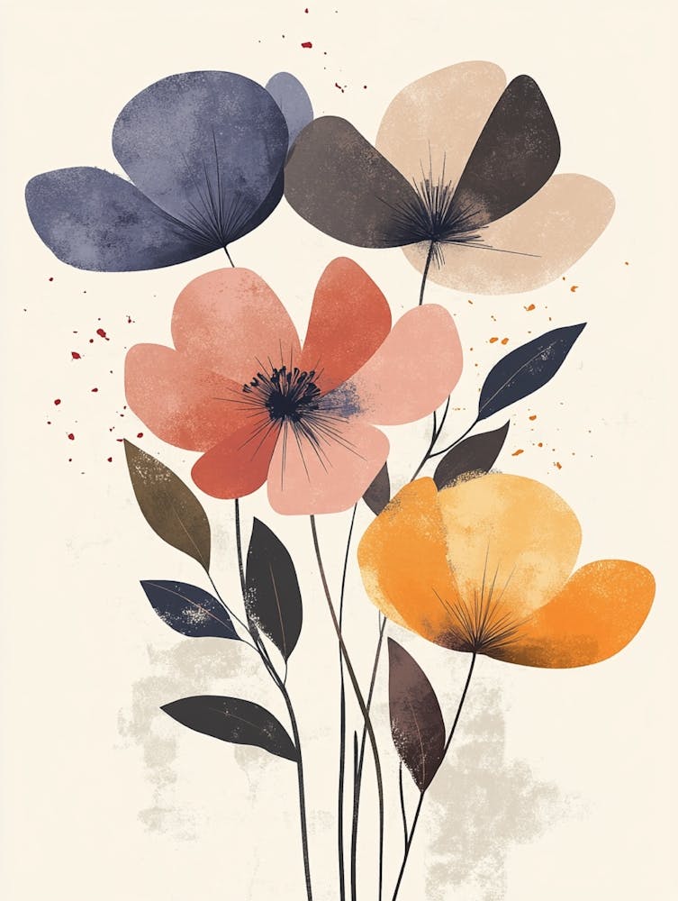 Flowers In A Vase Canvas Print