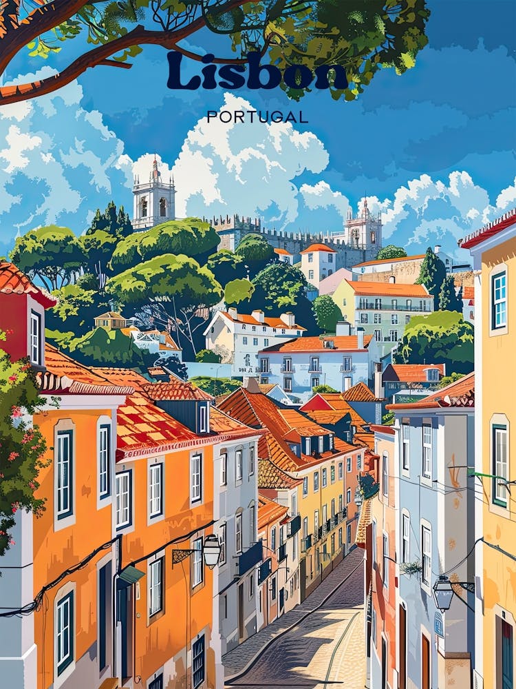 Lisbon Portugal 4 Travel Poster 3 4 Resize