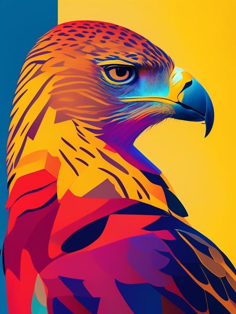 Faucon Oiseau Pop Matisse