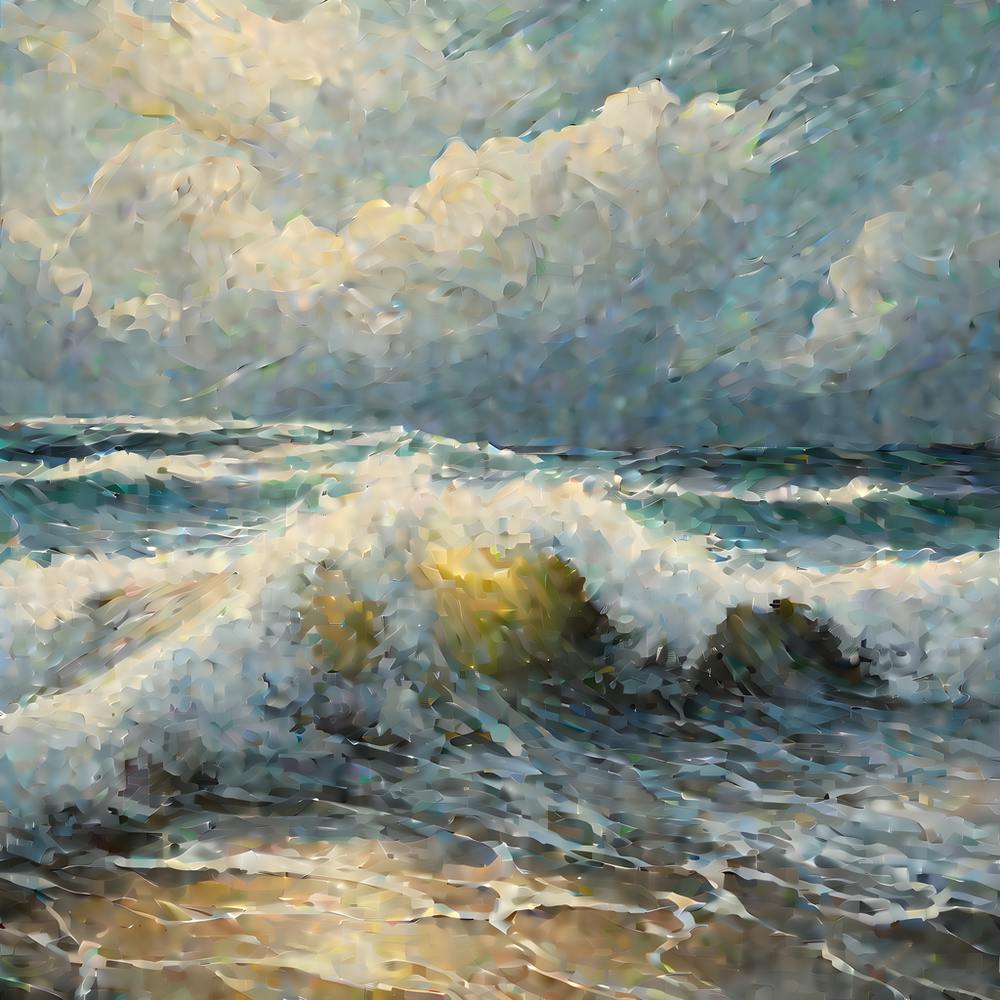 An Artistic Painting Depicting Beach Waves (2)