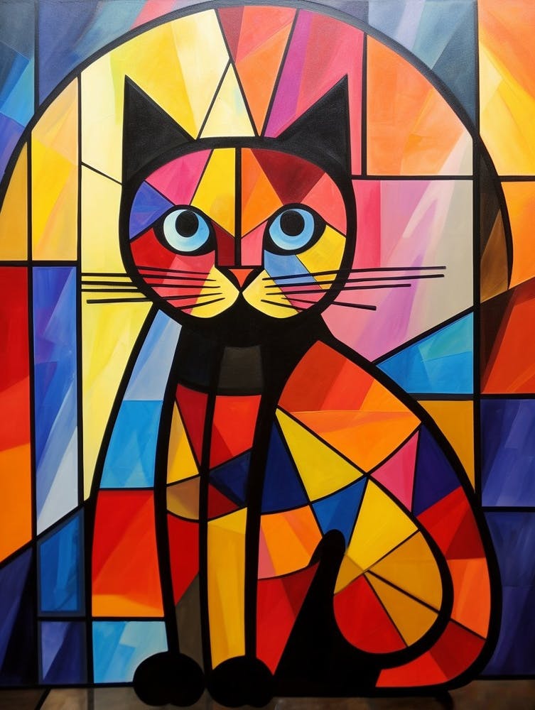 Cat Abstract Pop Art 7