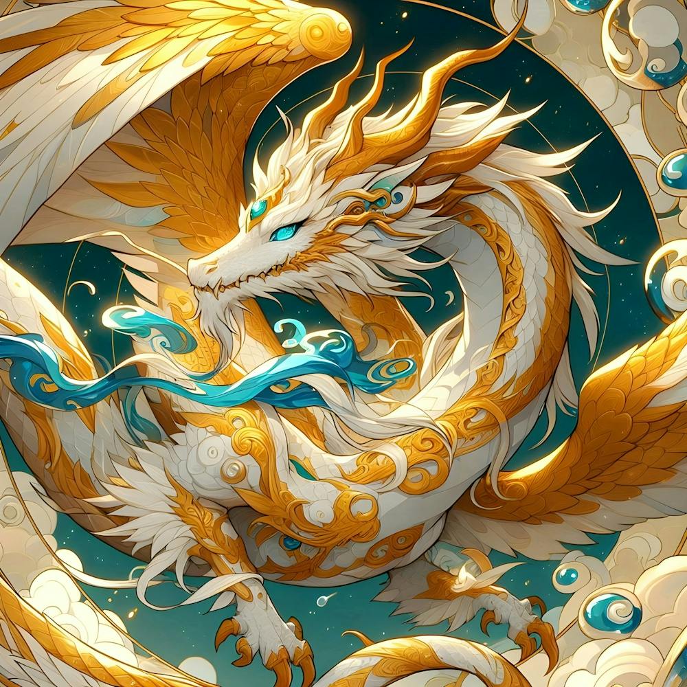 A Golden Dragon In The Galaxies 5
