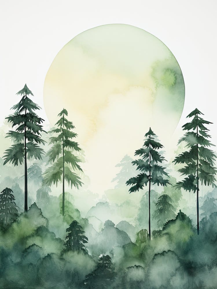 Watercolour Of Yasuni National Park   Ecuador 3