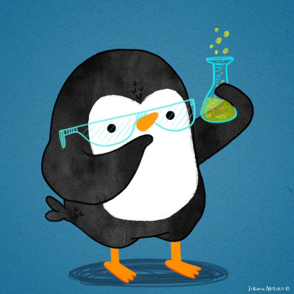 Scientist Penguin Square