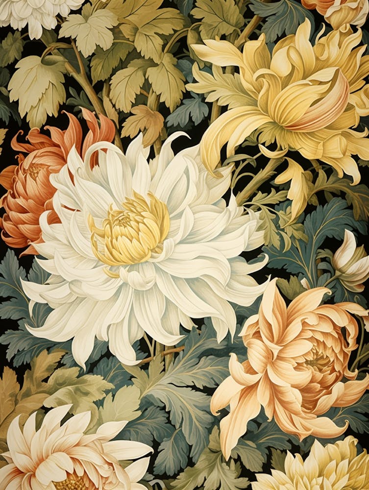 Wallpaper Chrysanthemums