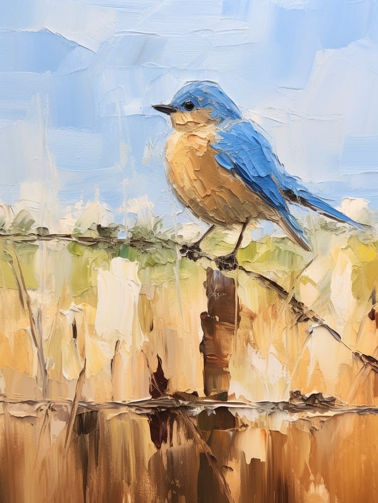 Bird Painting Bluebird 3