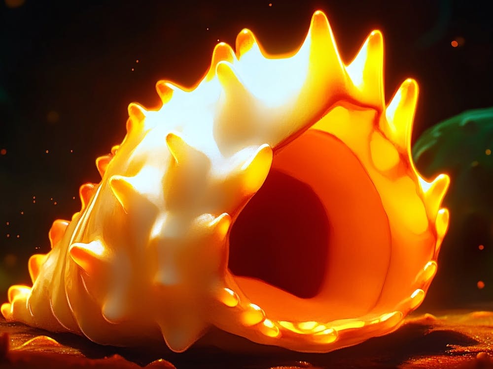 Sea Shell With Flames