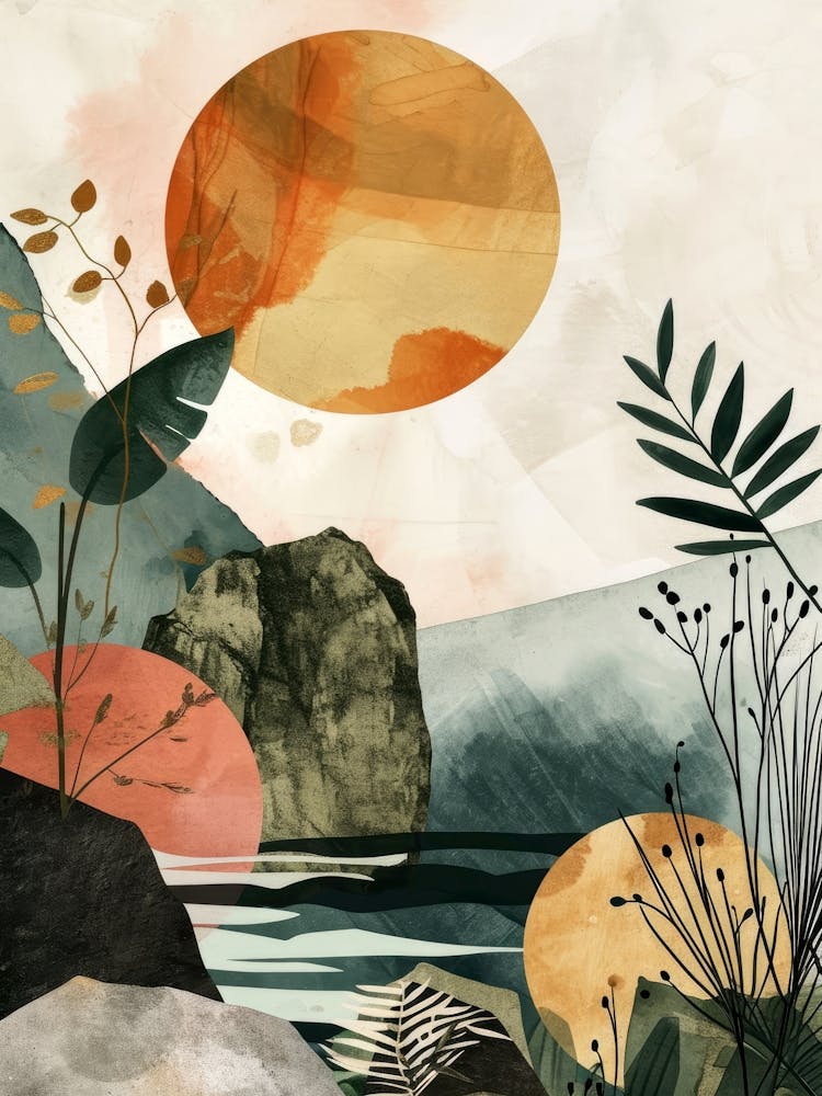 Coucher De Soleil Dans Les Montagnes 1