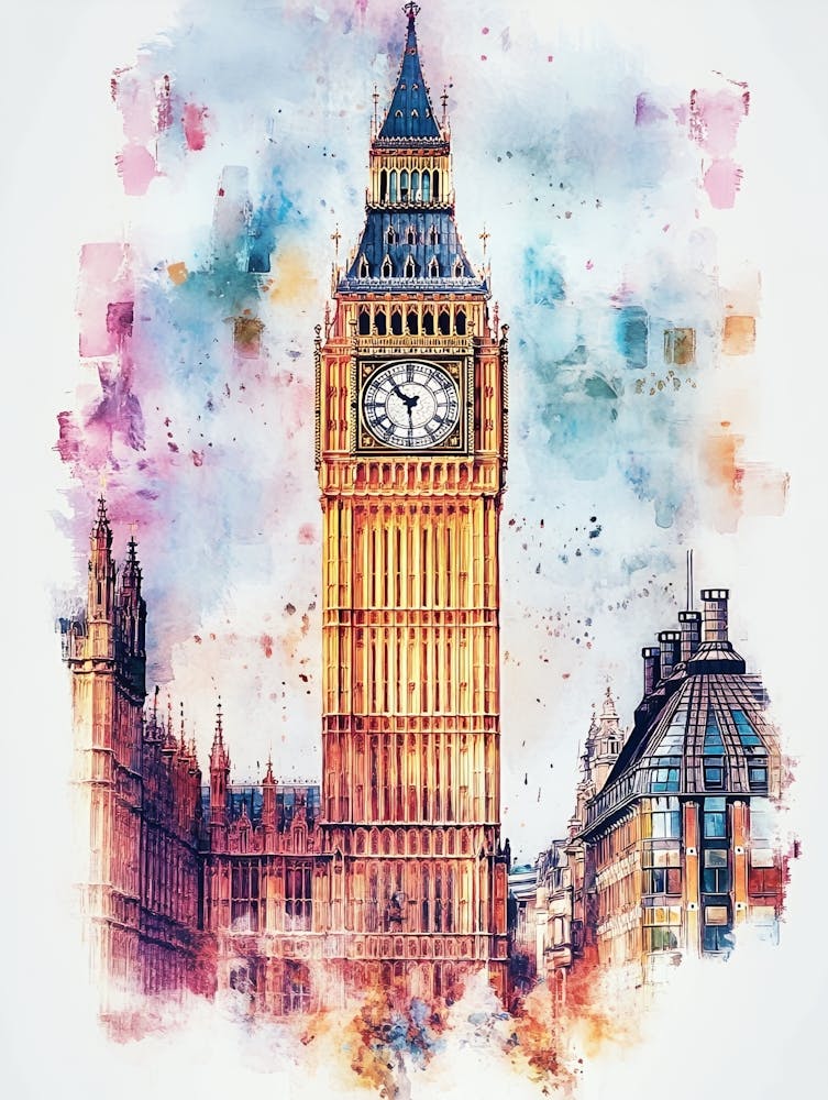 Peinture Aquarelle Big Ben