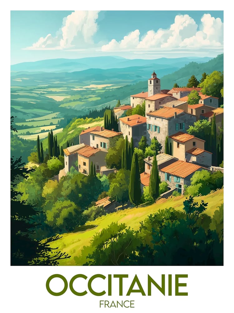 Affiche de voyage Occitanie 1