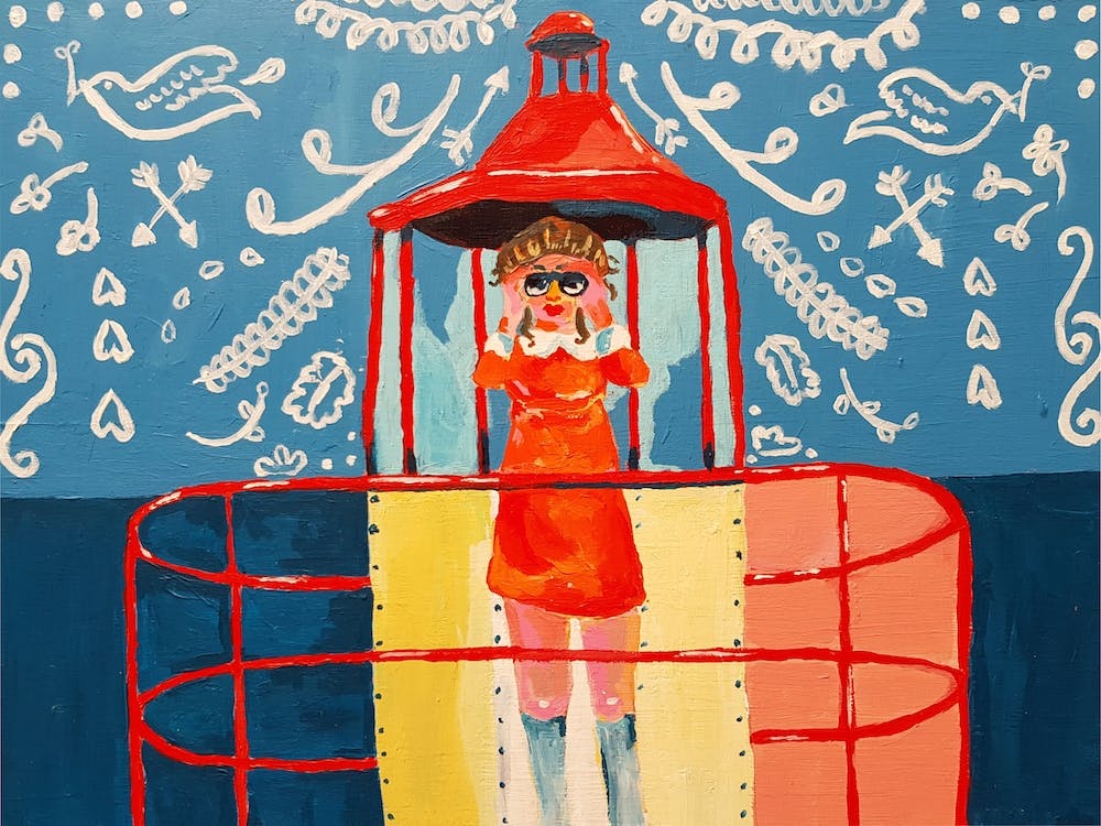 Girl And Her Binoculars