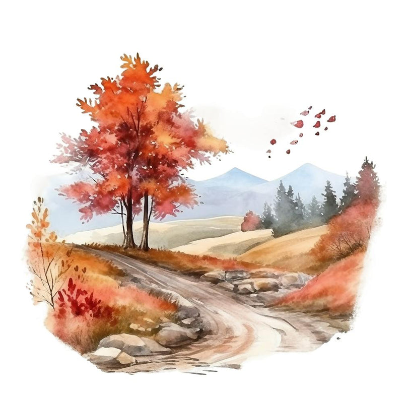 Watercolor Autumn Landscape 40