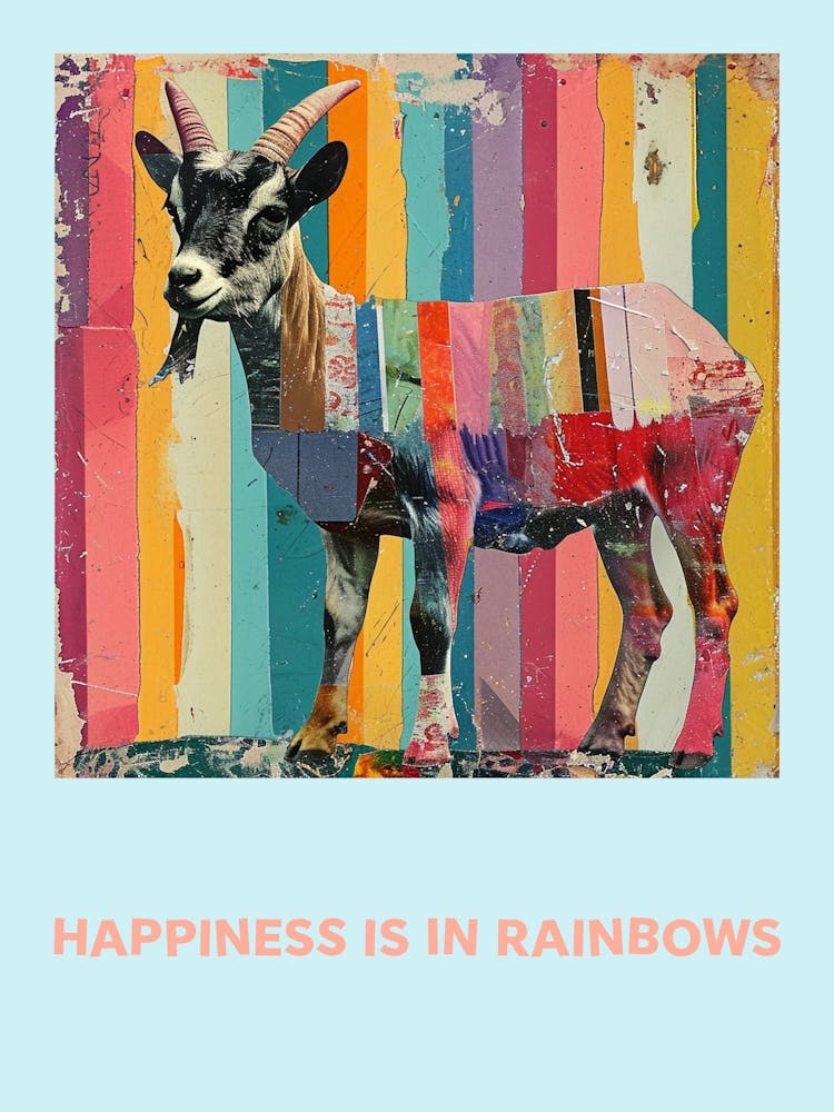 Happiness Is In Rainbows Animal Poster 2