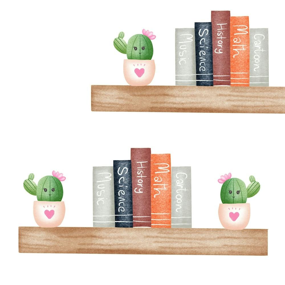 Cactus Bookshelf