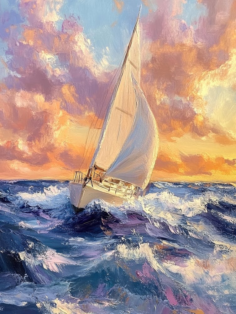 Sailboat At Sunset 50