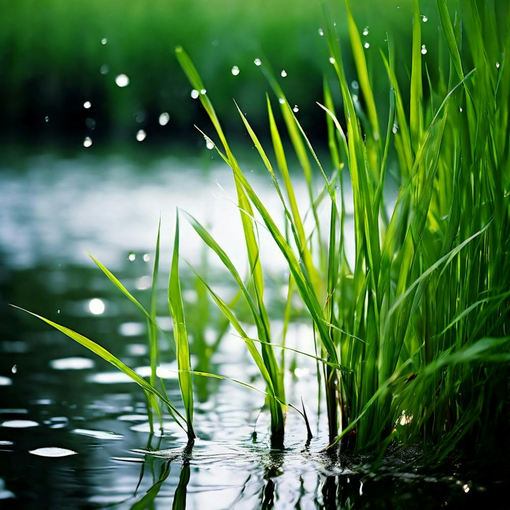 Herbe Plante Roseau Fond Vert Gros Plan Nature Jardin Flore Croissance Feuille Été Printemps (7)