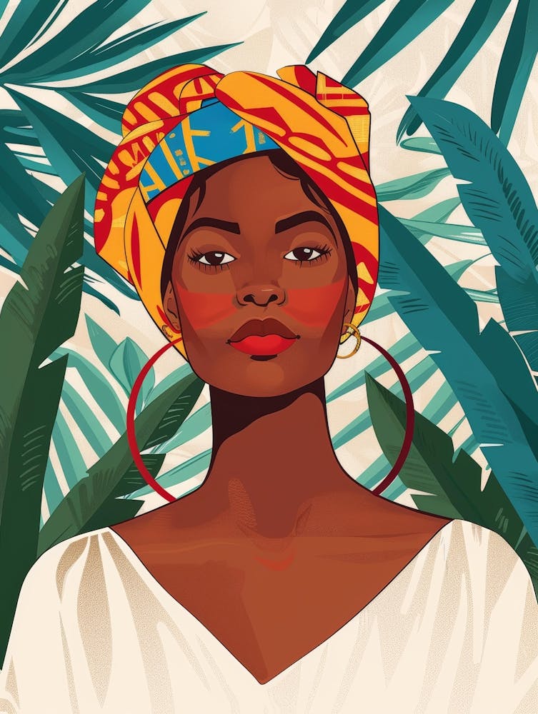 African Woman In A Turban 29