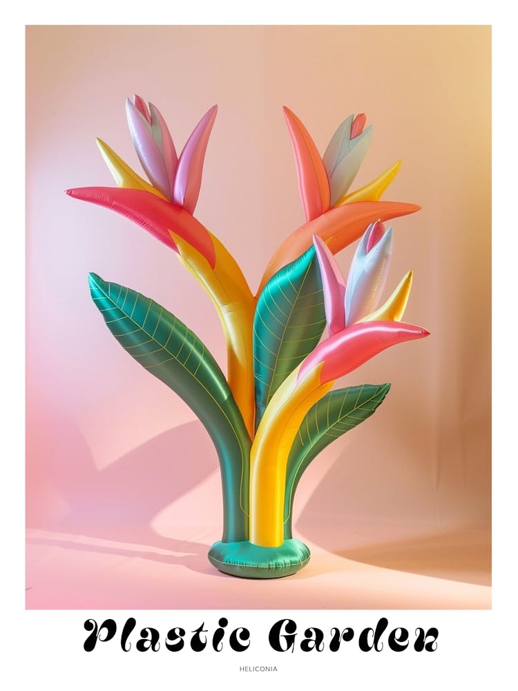 Dreamy Inflatable Flowers Poster Heliconia
