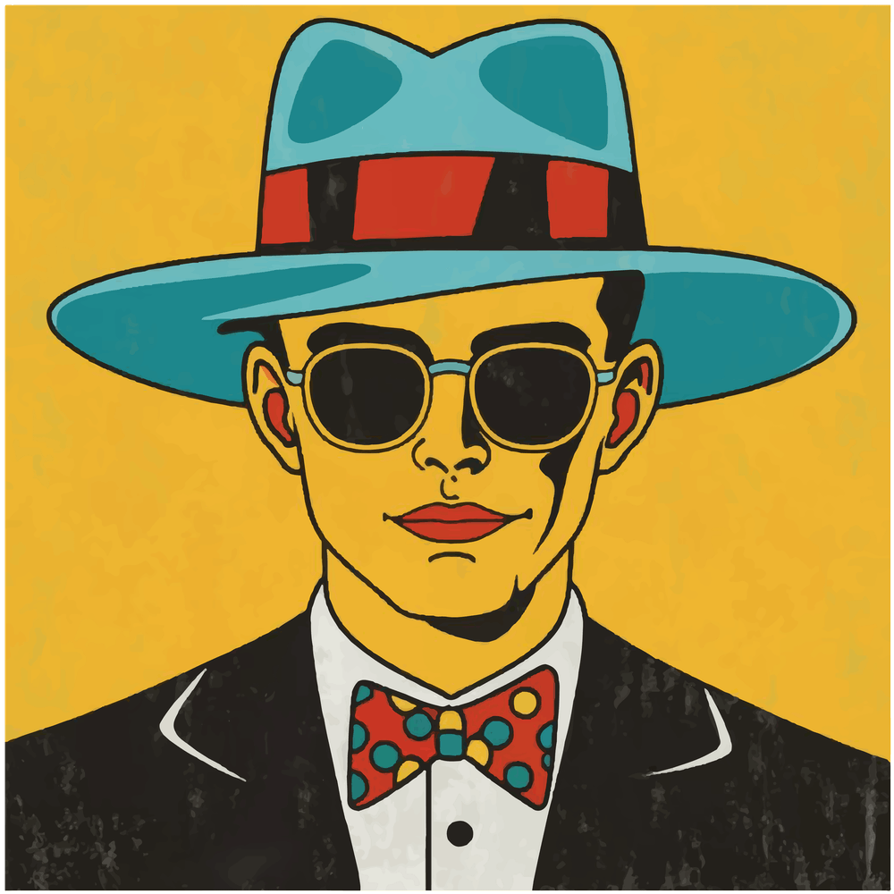Man In Hat , pop art