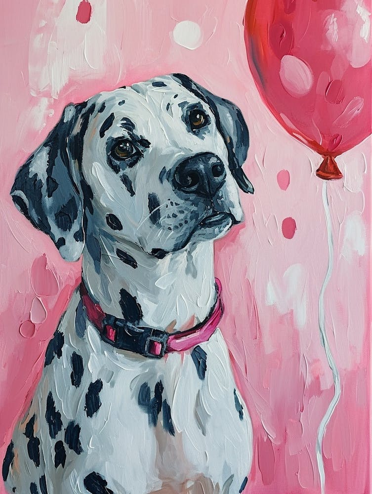 Cute Dalmatian 1 With Balloon