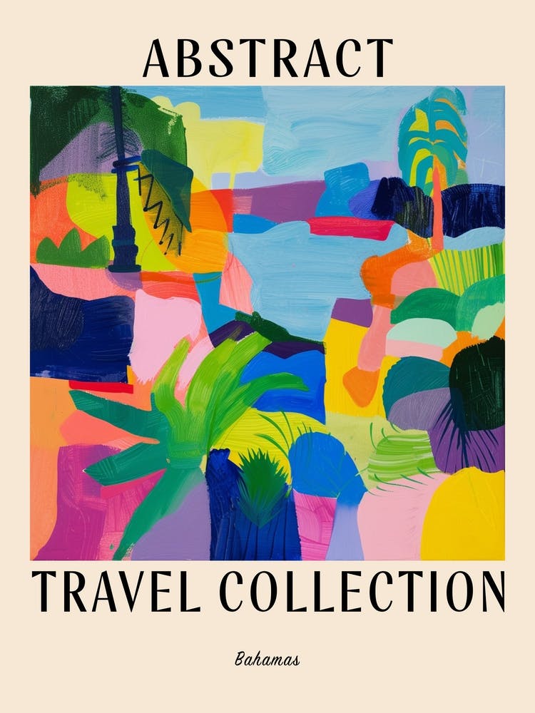 Abstract Travel Collection Poster Bahamas 6