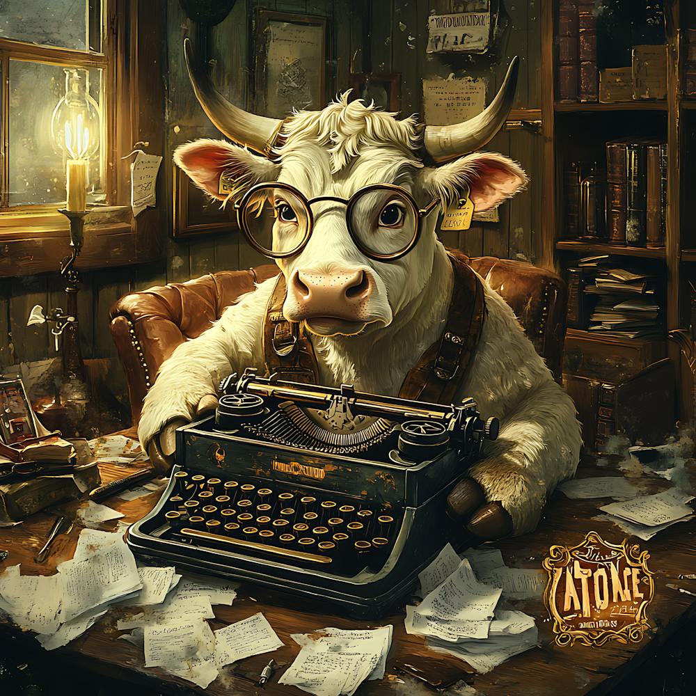 Funny Cow Writer Vintage 13