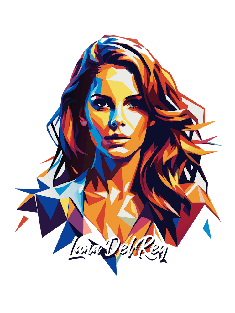 Lana Del Rey 02 Portrait Music Icon Style WPAP Pop Art