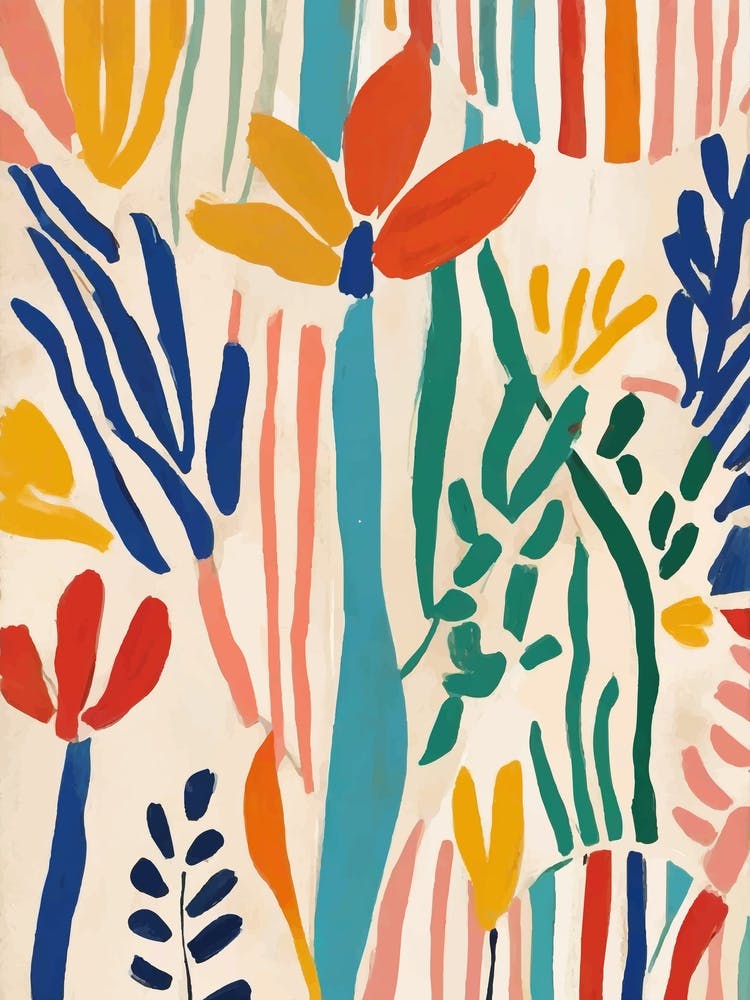 Colorful Matisse Abstract Plants