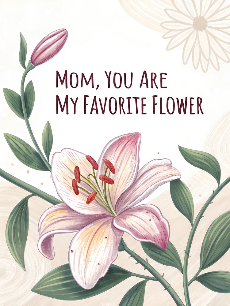 Mom You Are My Favorite Flower
