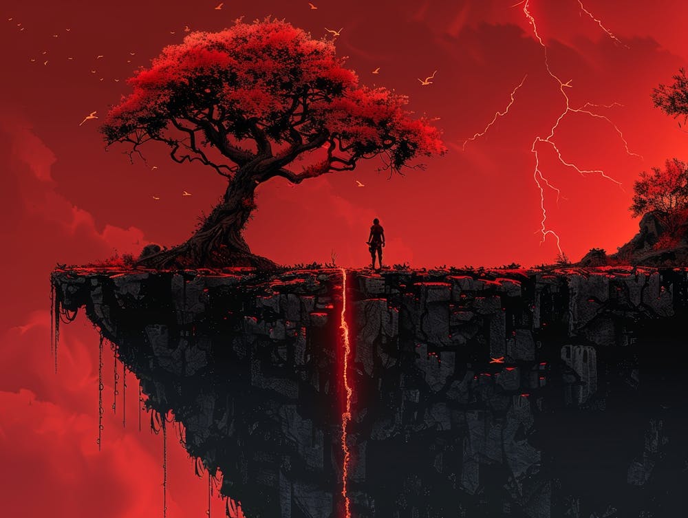 Baum auf einer Klippe 2