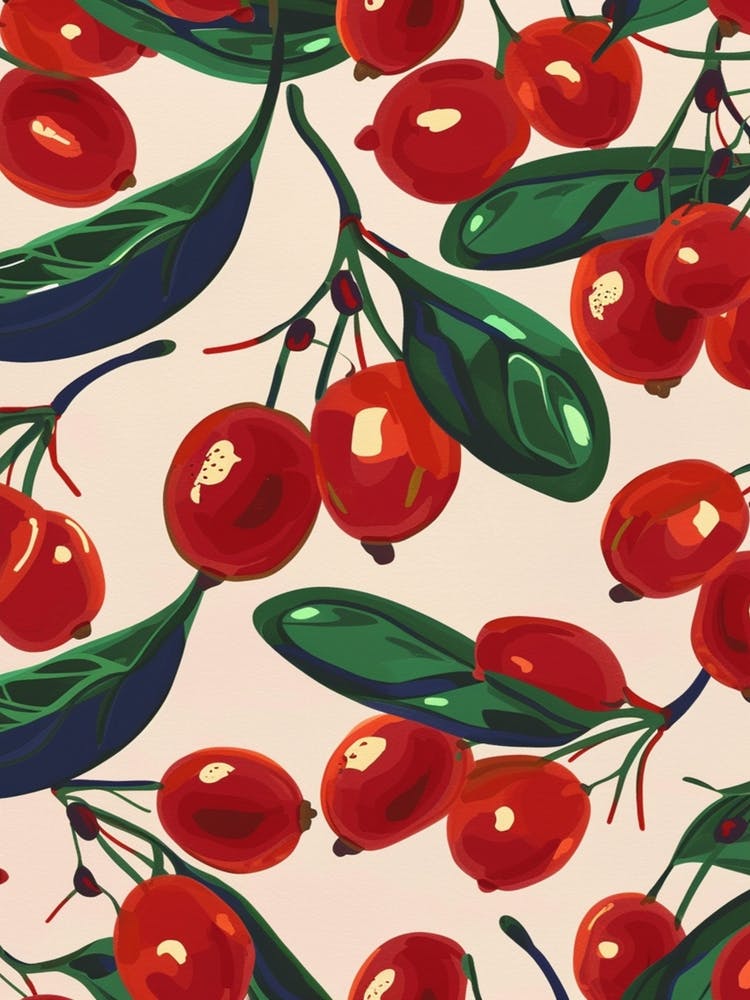 Cranberry Pattern Illustration 2