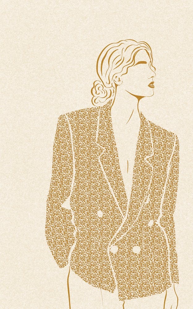 Frau mit Blazer-Linie