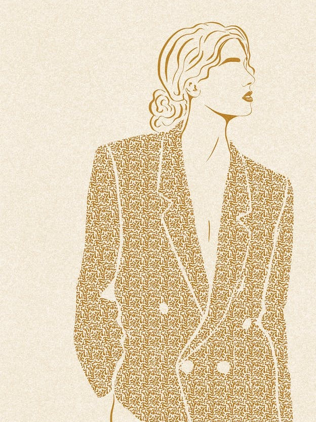 Woman With Blazer Line