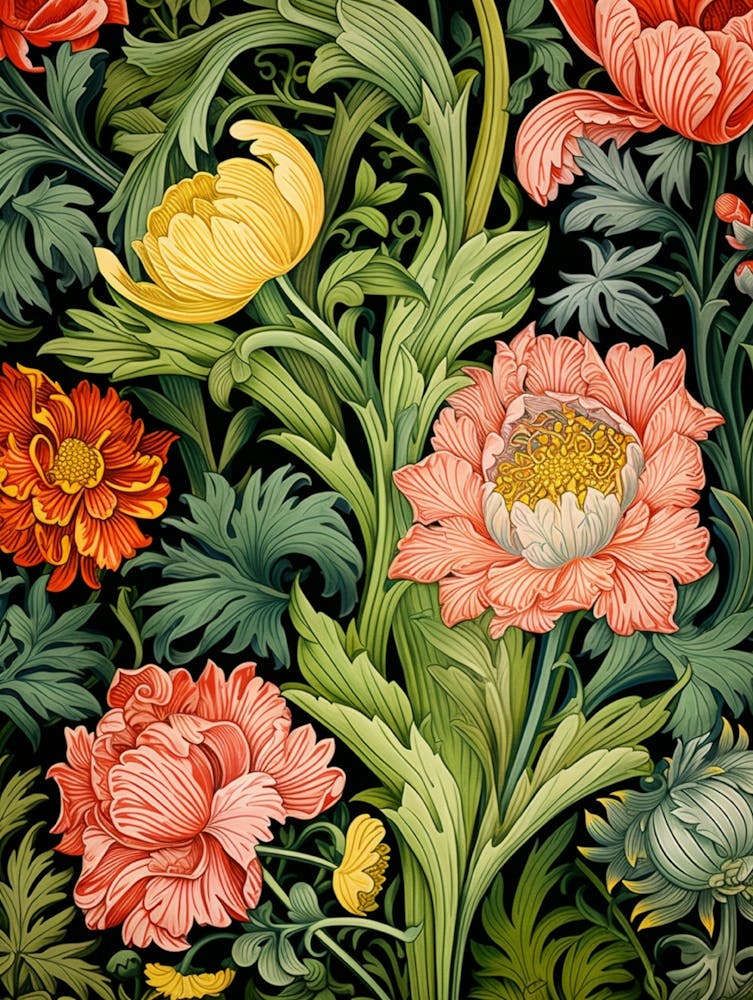 William Morris Floral Wallpaper 4
