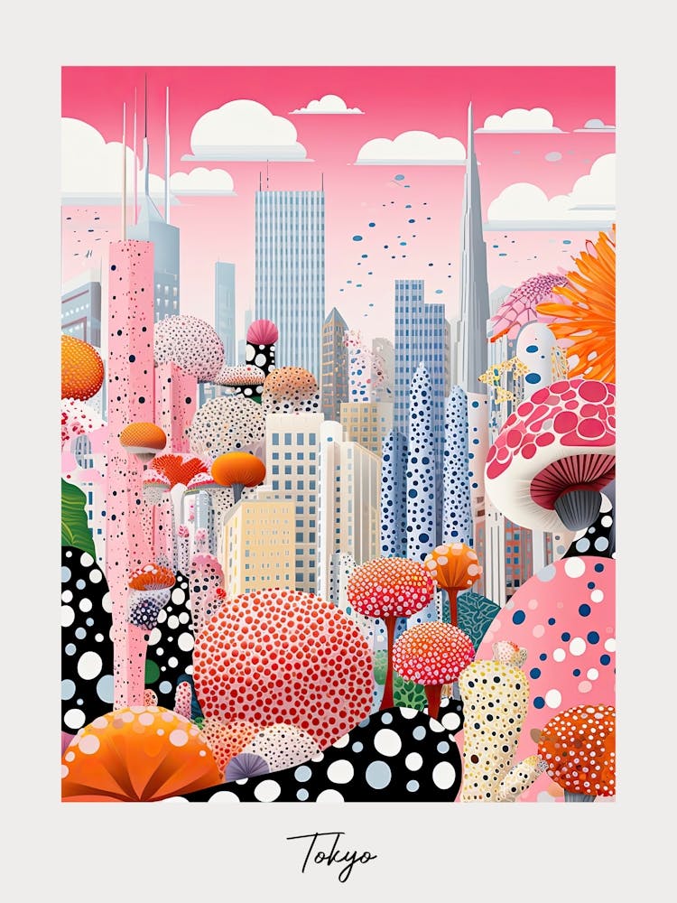 Poster Of Tokyo, Illustration In The Style Of Pop Art 4