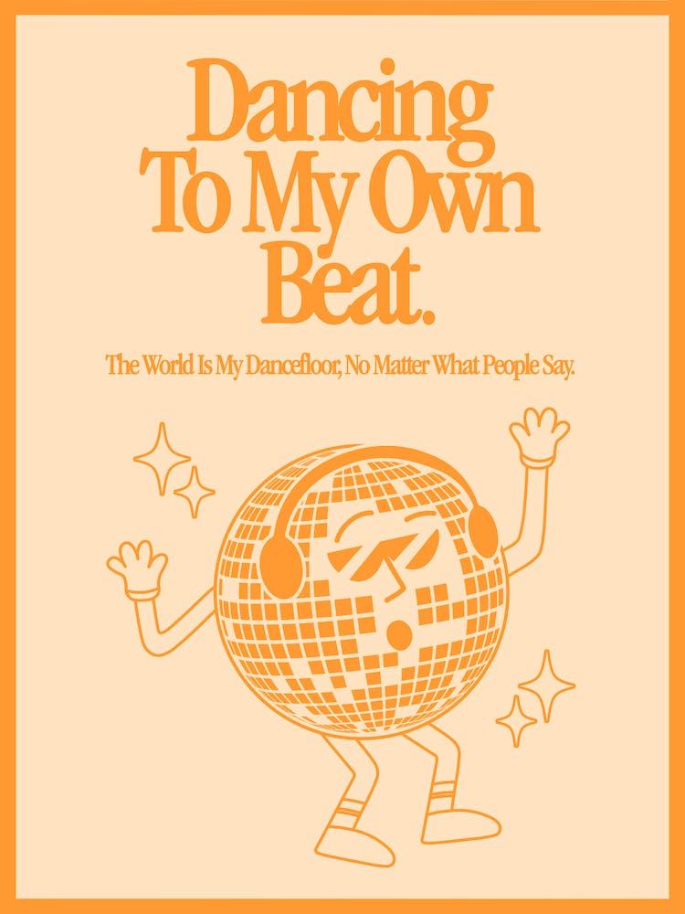 Dancing To My Own Beat Print | Groovy Artwork