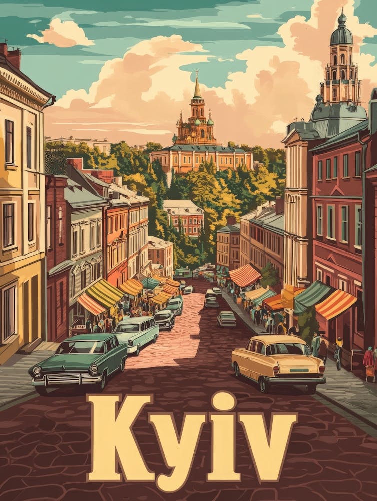 Aihrgdesign A Classic 1960s Travel Poster For Kyiv 1