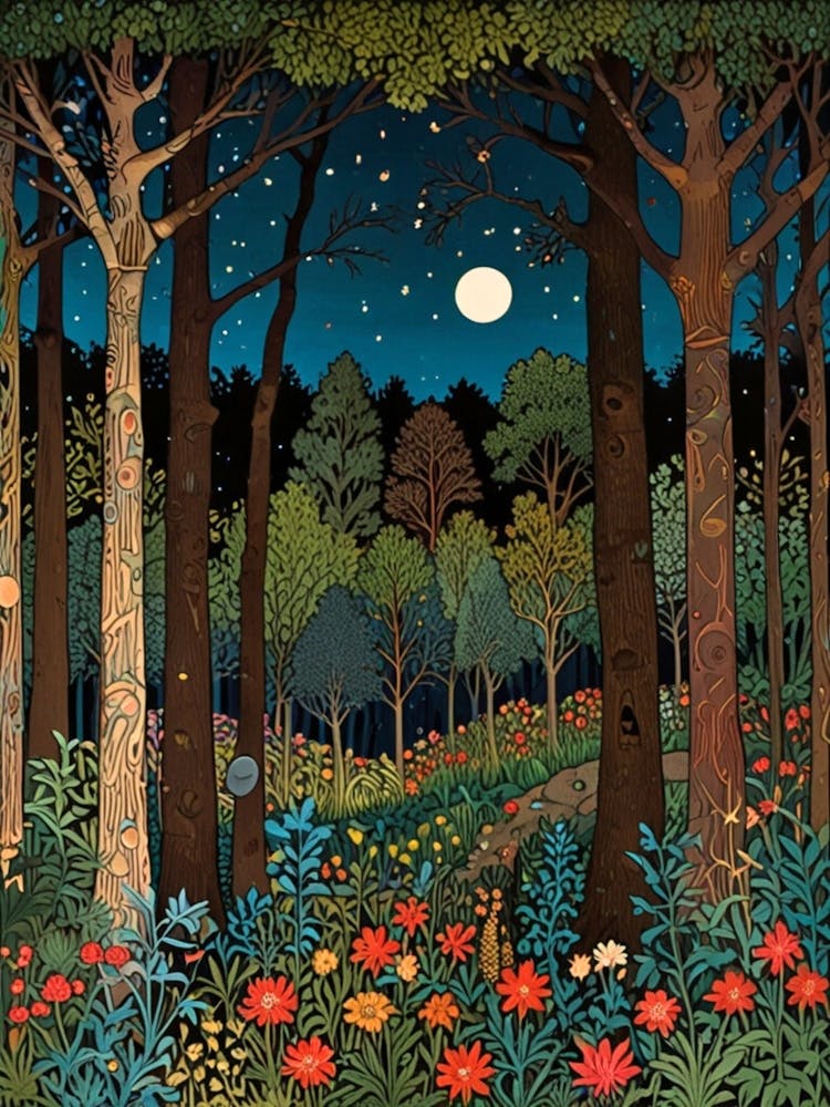 William Morris Night In The Forest 23